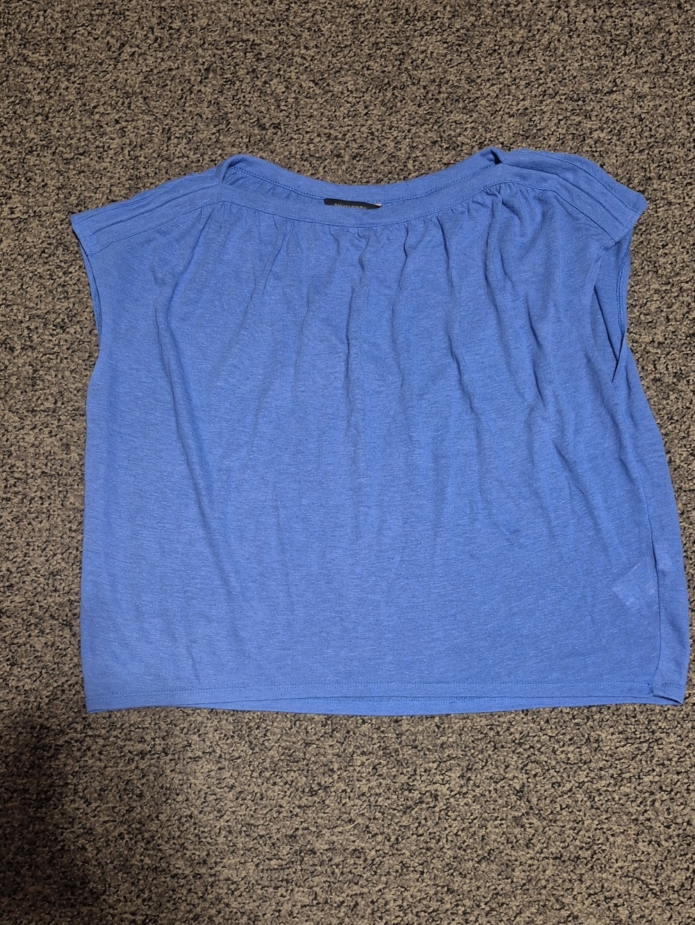 Banana Republic Cornflower Blue Gathered Neck Tank